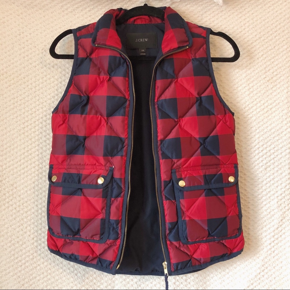 J. Crew navy & red vest